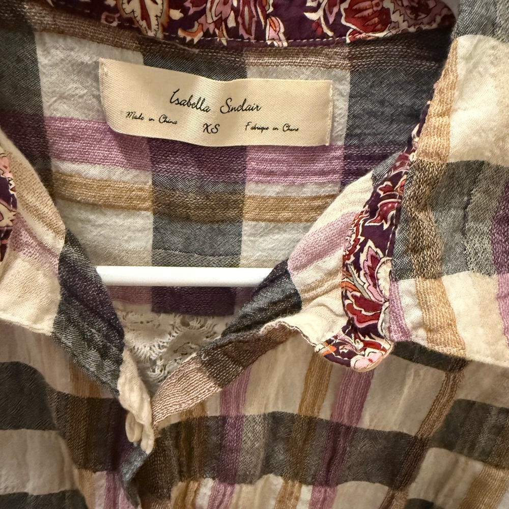 Plaid Button-Up Shirt - Picture 3 of 3